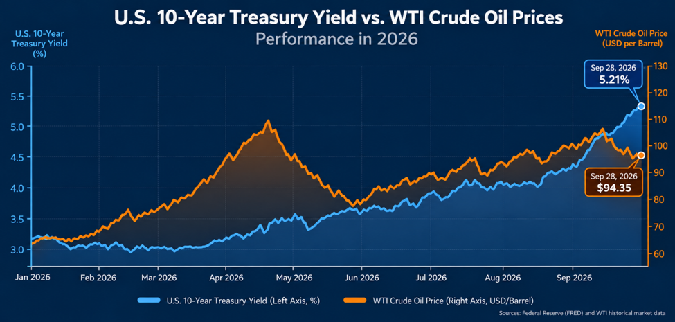 Mənbə:&nbsp;Federal Reserve and WTI