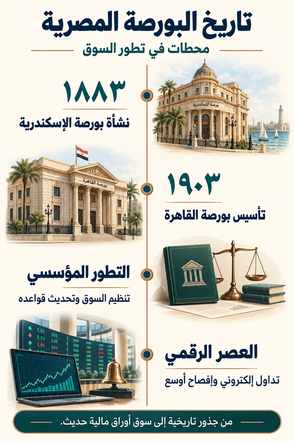 تاريخ البورصة المصرية: من بورصة الإسكندرية 1888 إلى اليوم